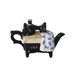 Vintage Mini Miniature Paul Cardew Sewing Machine Tea Pot Teapot